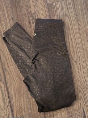 Lululemon Align High-Rise Pant 28" in Leopardo Shift Micro Emboss Black (Size 2)